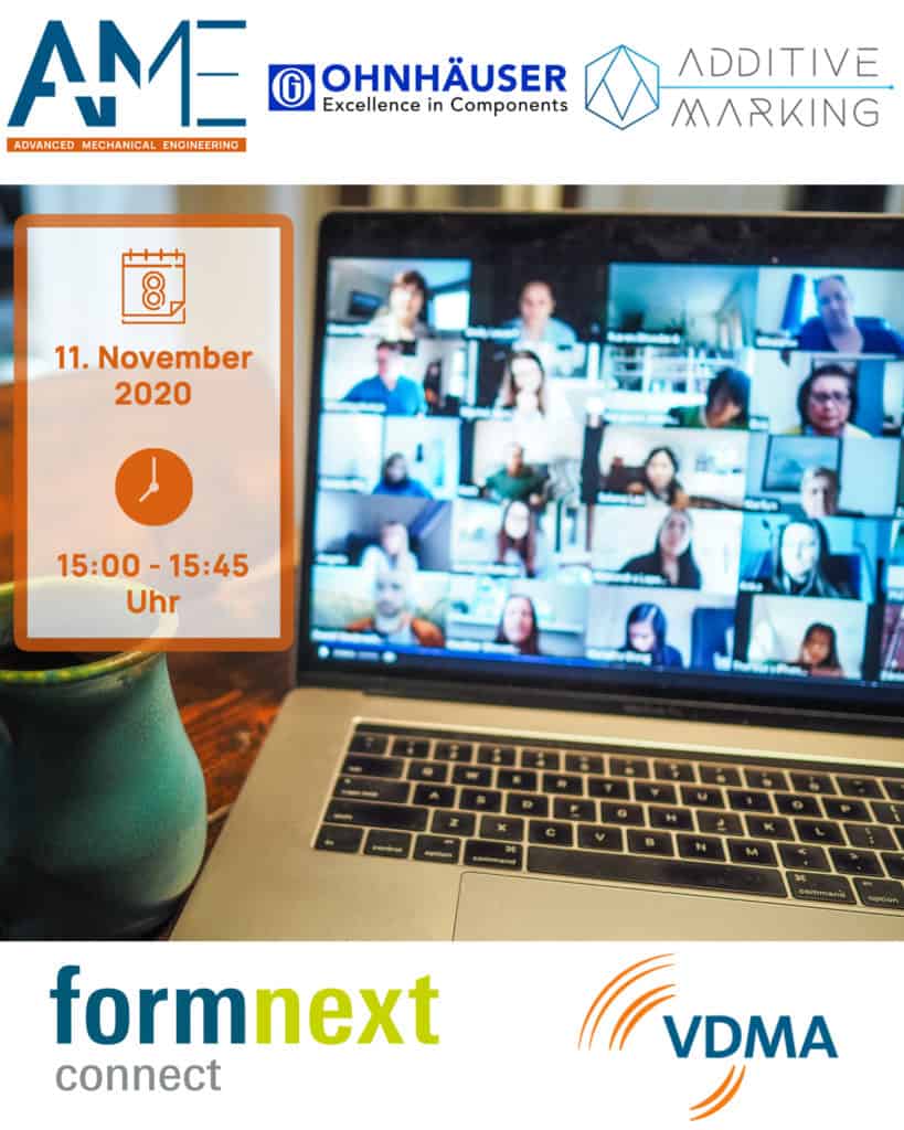 Einladung zum Vortrag im Rahmen der VDMA Reihe auf der Formnext Connect.