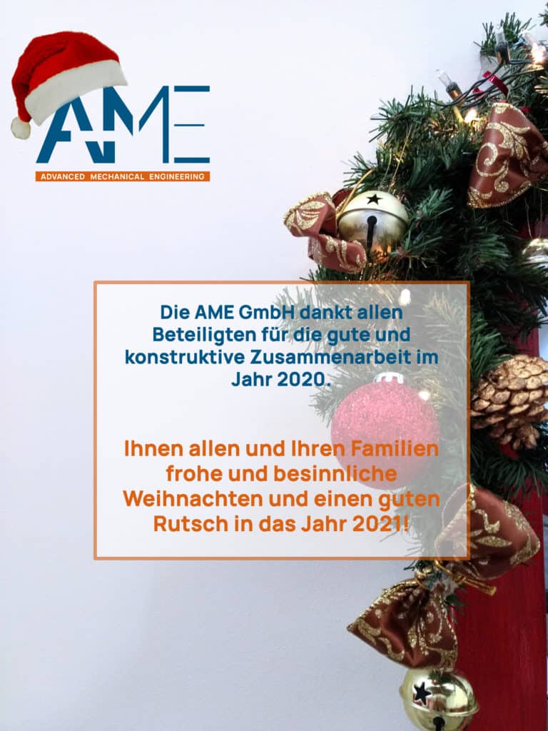 Die AME GmbH wünscht Ihnen frohe Weihnachten!